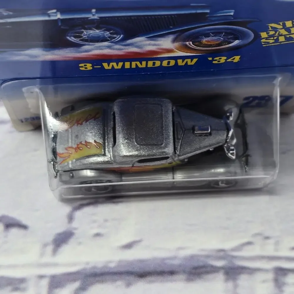 Hot Wheels 3-Window '34 #257 Silver Die-Cast Car 1991